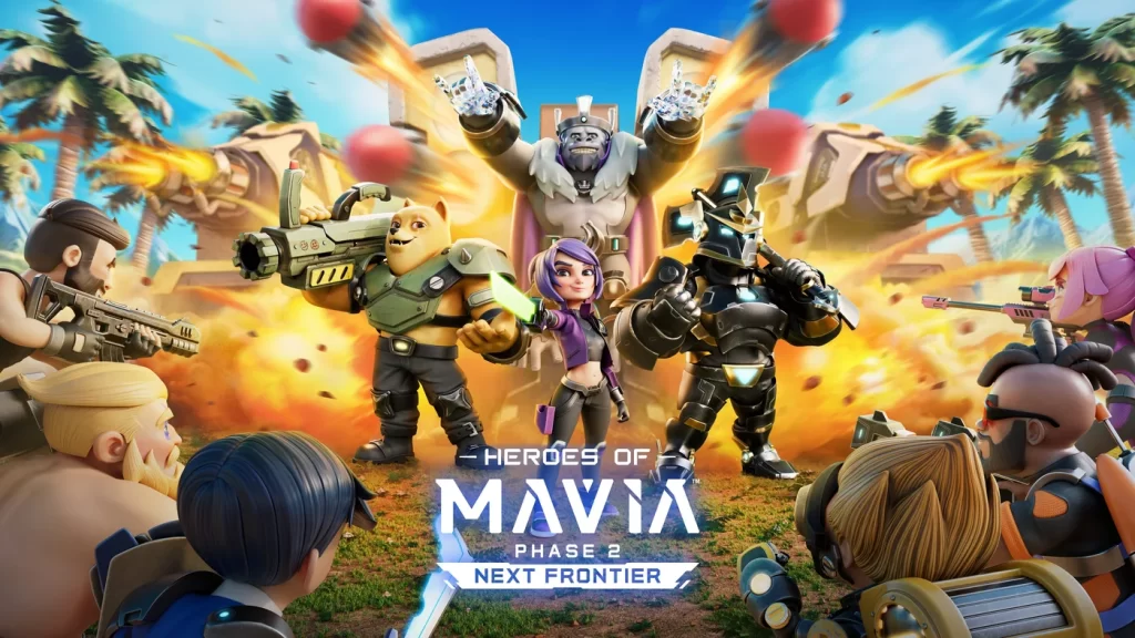 Imagem ilustrativa do jogo Heros of Mavia, com a chamada para o início da Fase 2 do jogo.