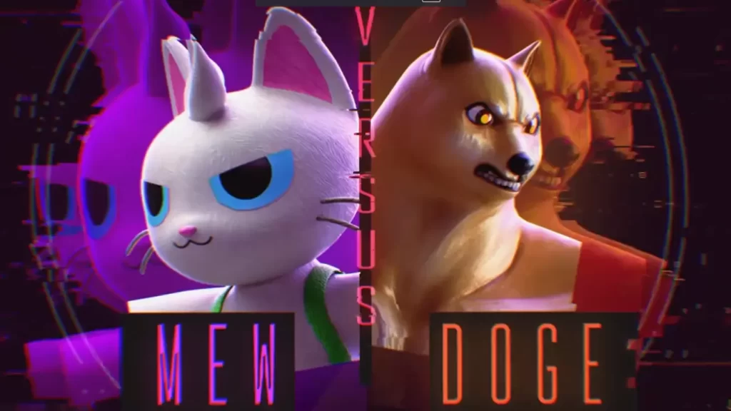 Mew versus Doge, meme coin da Solana.