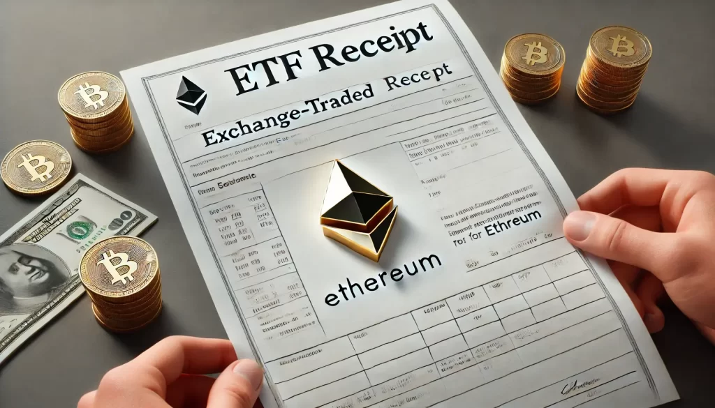 Um recibo de depósito de ETF de Ethereum