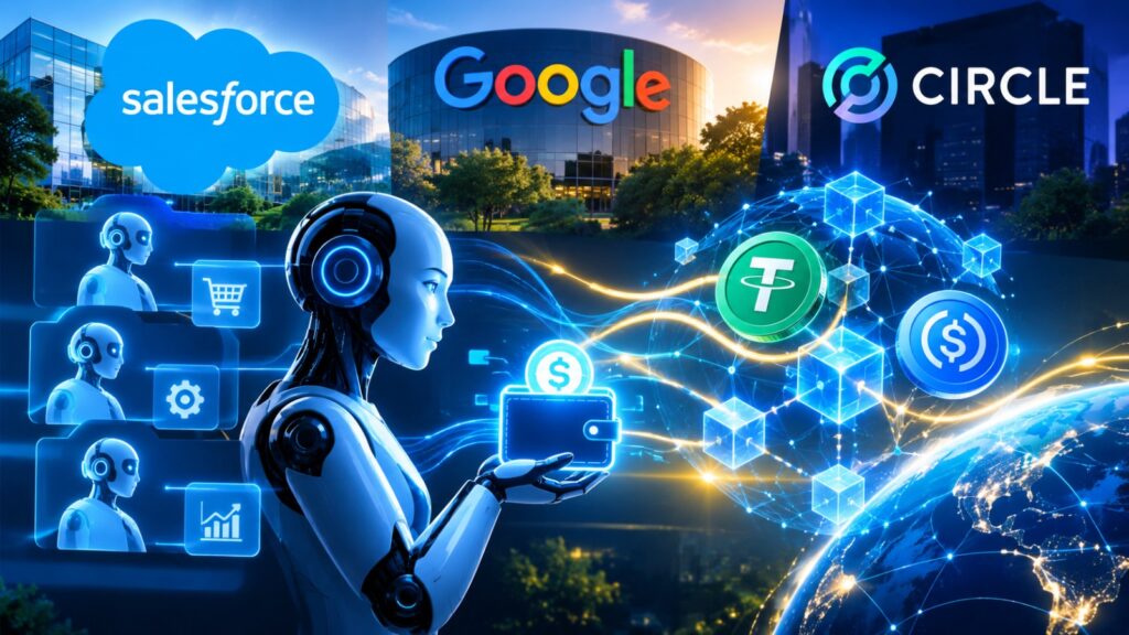 Google, Salesforce e Circle na blockchain