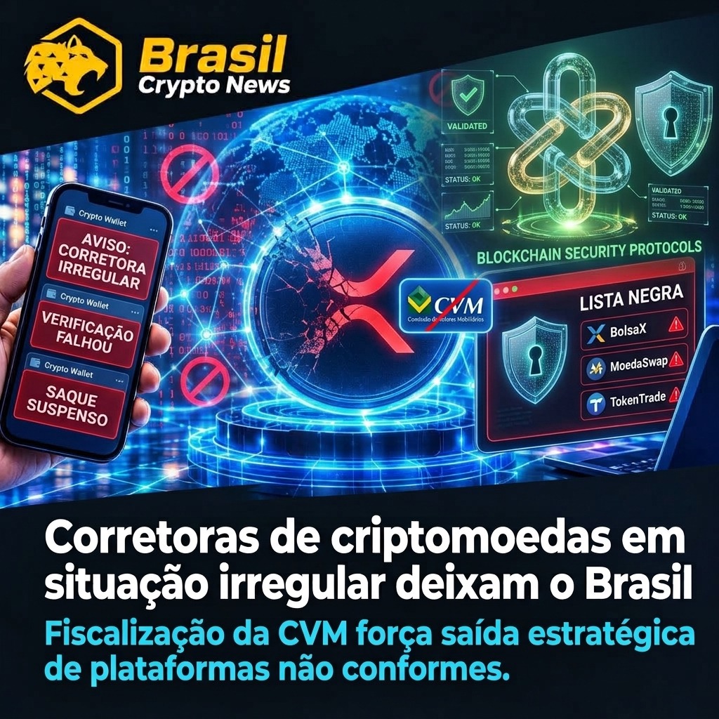 Corretoras de criptomoedas em situação irregular deixam o Brasil Corretoras-de-cripto-irregulares-saindo-do-Brasil.