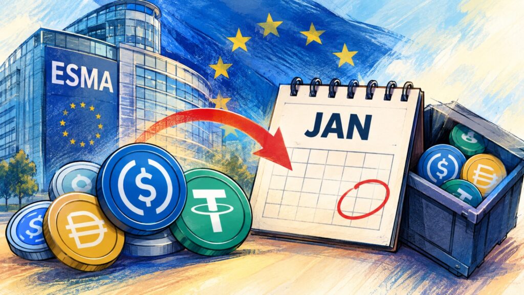 ESMA dá prazo até janeiro para retirar stablecoins fora do MiCA