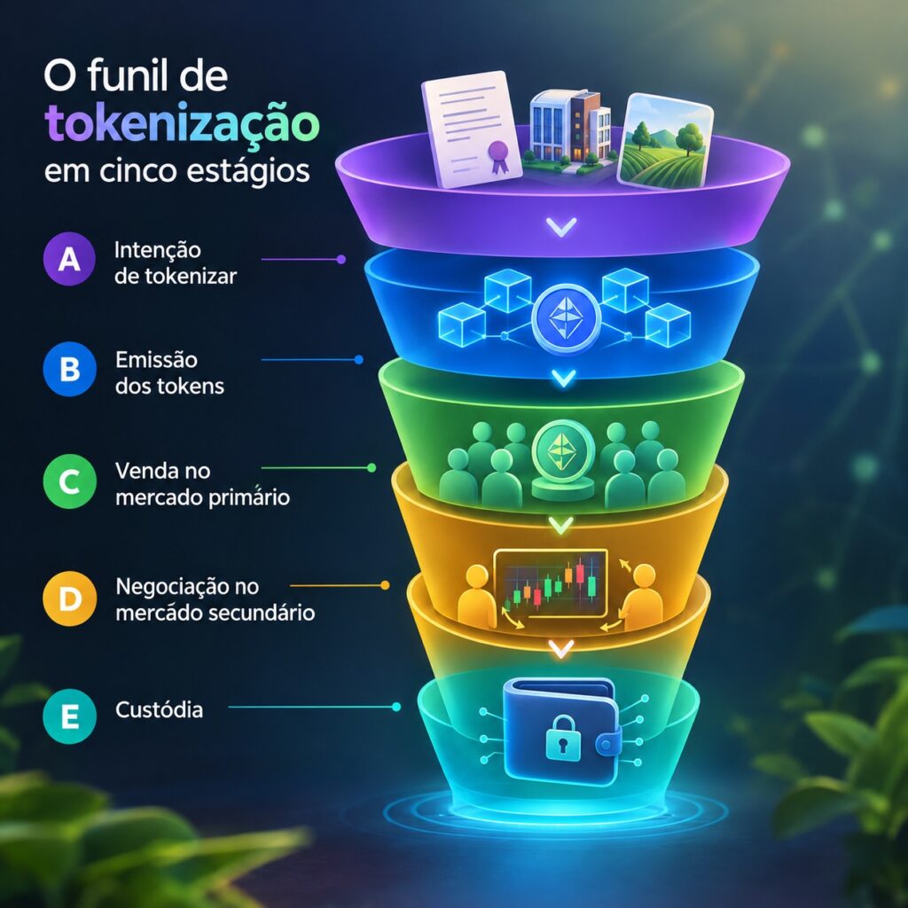 O Funil de Tokenização em Cinco Estágios